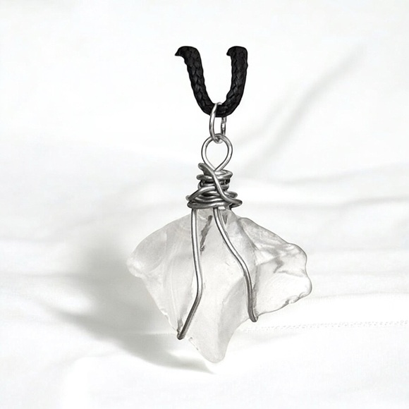 5 For $25💫White Ice Nautical Sea Glass Pendant Necklace - Picture 1 of 6